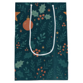 Moyen Sac cadeau de Noël moderne 2026 - Vacances tendanc (Dos)