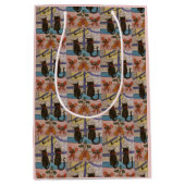 Moyen Sac cadeau de Noël pour chat noir (Devant)