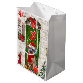 Moyen Sac cadeau de Noël pour chien de Rhodesian Ridgeba (Dos Angle)