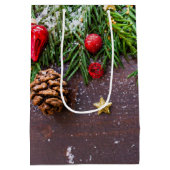 Moyen Sac cadeau de Noël rustique (Dos)