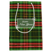 Moyen Sac cadeau de Noël vert rouge (Devant)