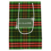 Moyen Sac cadeau de Noël vert rouge (Dos)