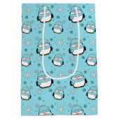 Moyen Sac cadeau de pingouin d'hiver (moyen) (Dos)