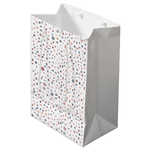Moyen Sac cadeau de points d'aquarelle Marcus Confetti (Devant Angle)