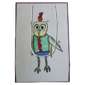 Moyen Sac cadeau de poulet (Dos)