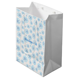 Moyen Sac cadeau de sable bleu aquatique