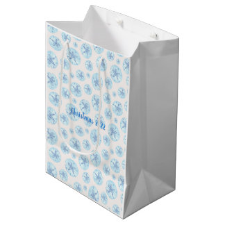 Moyen Sac cadeau de sable bleu aquatique
