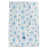 Moyen Sac cadeau de sable bleu aquatique (Dos)