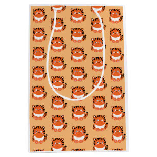 Moyen Sac cadeau de tigre de style kawaii