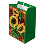 Moyen Sac Cadeau de Tournesols Beaux (Dos Angle)