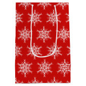 Moyen Sac cadeau de vacances-flocons de neige (Dos)