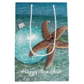 Moyen Sac cadeau de voeux de Noël tropical (Dos)