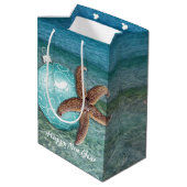 Moyen Sac cadeau de voeux de Noël tropical (Dos Angle)