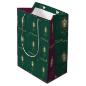 Moyen Sac cadeau d'Eid Magenta/Vert (Dos Angle)