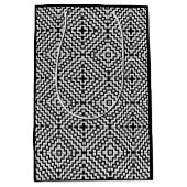 Moyen Sac cadeau design Aztec noir et blanc tendance (Devant)