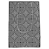 Moyen Sac cadeau design Aztec noir et blanc tendance (Dos)