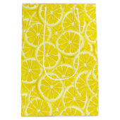 Moyen Sac cadeau design de citrons coupés (Dos)