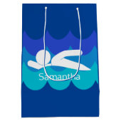Moyen Sac cadeau design de natation (Dos)