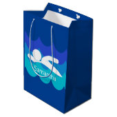 Moyen Sac cadeau design de natation (Dos Angle)