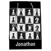 Moyen Sac cadeau design d'échecs (Devant)