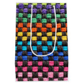 Moyen Sac cadeau design Retro Potholder Check (Dos)