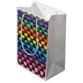 Moyen Sac cadeau design Retro Potholder Check (Dos Angle)