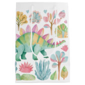 Moyen Sac cadeau dinosaure pour filles (Dos)