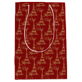 Moyen Sac cadeau Eiffel Tower Joyeux Noel Medium (Devant)