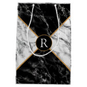 Moyen Sac cadeau en marbre avec lettre de monogramme per (Dos)