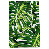 Moyen Sac cadeau Feuilles Tropicales (Devant)