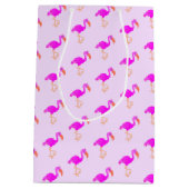 Moyen Sac cadeau Flamant rose rose (Dos)