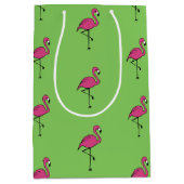 Moyen Sac cadeau Flamant rose rose rétro (Devant)