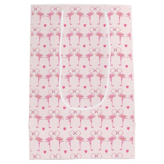 Moyen Sac cadeau flamants roses (Dos)