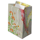 Moyen Sac cadeau Fleur (Dos Angle)