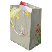 Moyen Sac cadeau Fleur (Devant Angle)