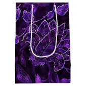 Moyen Sac Cadeau Fleuris Vintage Violet Monogramme (Dos)