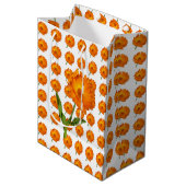 Moyen Sac cadeau - Fleurs de calendula (Devant Angle)