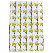 Moyen Sac cadeau - Fleurs de jonquilles (Dos)