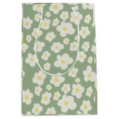Moyen Sac cadeau floral vert (Devant)