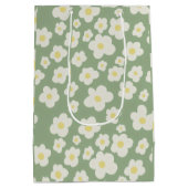 Moyen Sac cadeau floral vert (Dos)