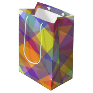 Moyen Sac Cadeau Géométrique Lumineux