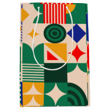 Sac cadeau géométrique rétro