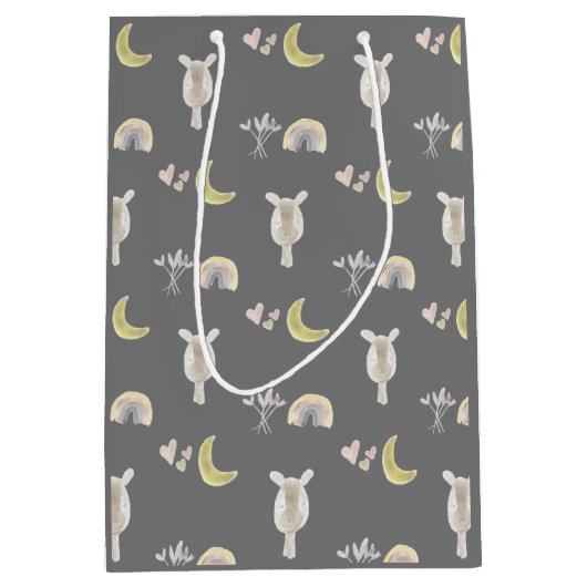 Moyen Sac cadeau Giraffe & Arc-en-ciel (Devant)