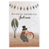 Moyen Sac cadeau Hedgehog de performances merveilleuses (Devant)