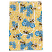 Moyen Sac cadeau Honeycomb Bees Honey (Dos)