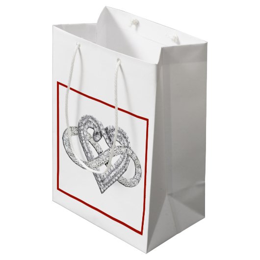 Moyen Sac cadeau infinity Heart (Devant Angle)