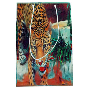Moyen Sac cadeau Jaguar en mouvement 6234