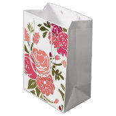 Moyen Sac cadeau Jardin Rose moderne (Dos Angle)