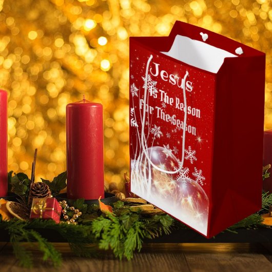 Moyen Sac cadeau Jésus est la raison de Noël