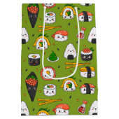 Moyen Sac cadeau Kawaii Sushi (Dos)